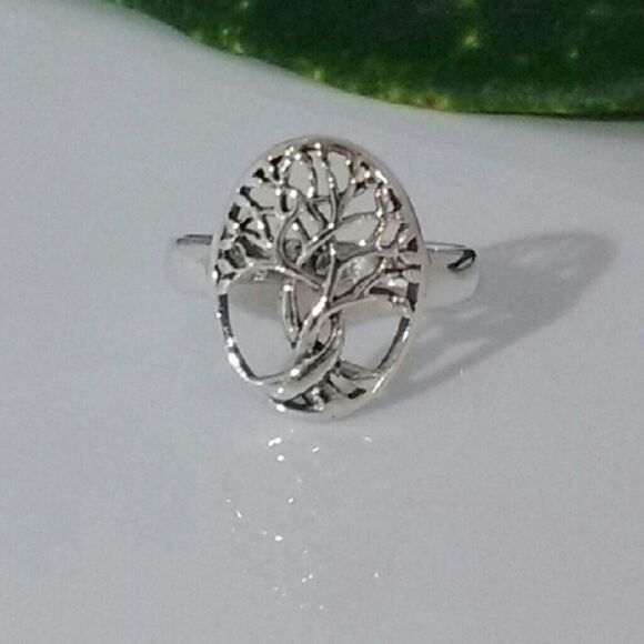 Tree of Life Sterling Silver Ring Size 6 - Picture 2 of 3